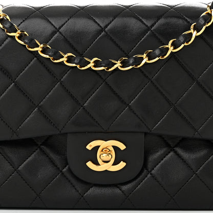 Chanel Lambskin Quilted Medium Double Flap Black 8 of 10