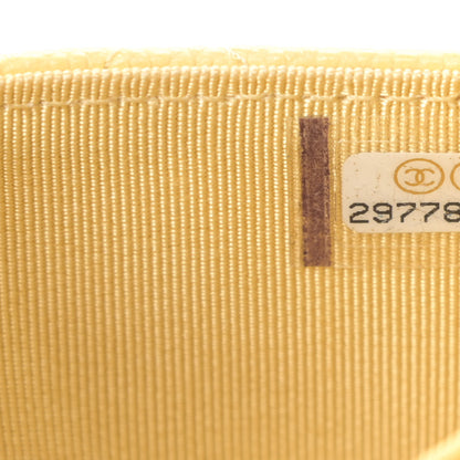 Chanel Caviar Quilted Flap Card Holder Wallet Yellow 8 of 8