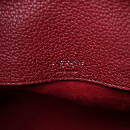 Saint Laurent Grained Calfskin Small Supple Sac De Jour Dark Pallisandre 7 of 17