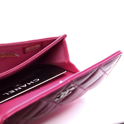 Chanel Lambskin Quilted Flap Card Holder Pink 8 of 8