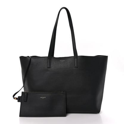 Saint Laurent Calfskin Large Shopping Tote Black 3 of 12