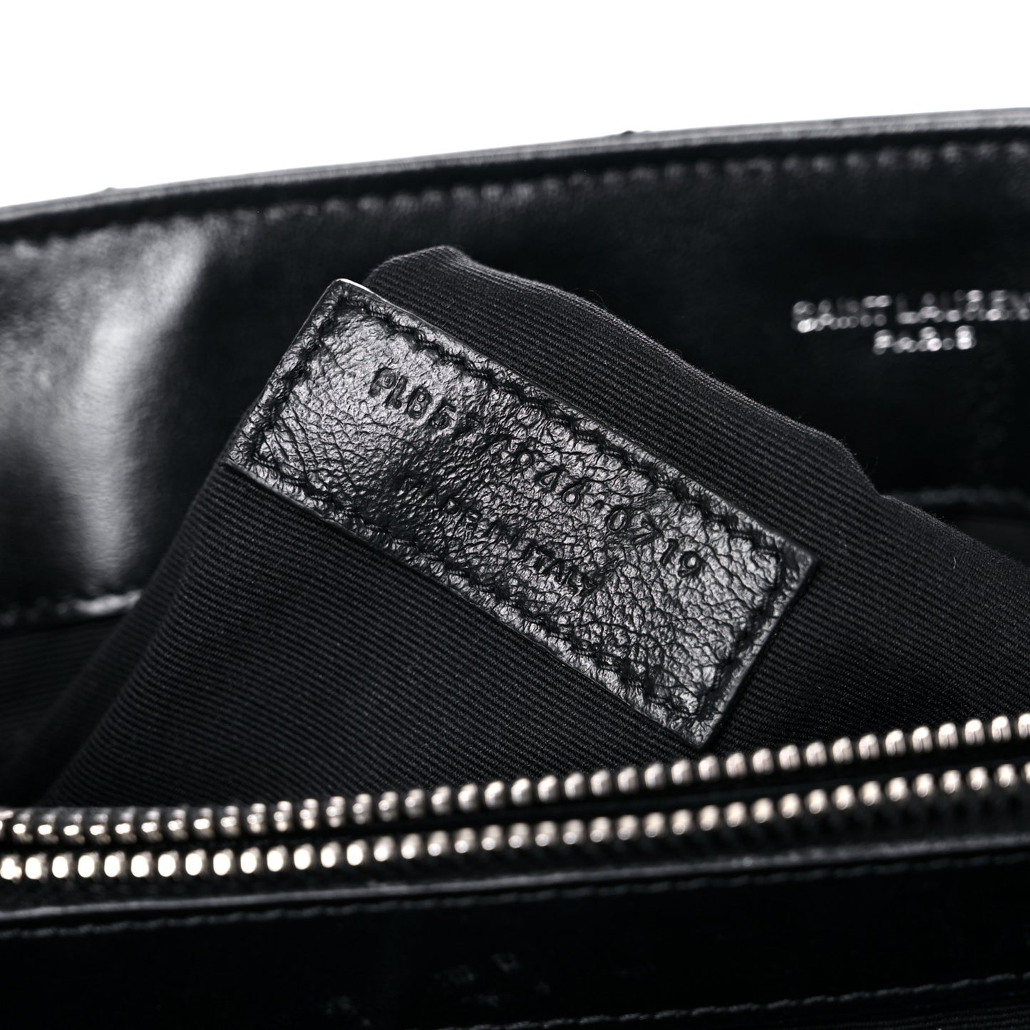 Calfskin Y Quilted Monogram Medium Loulou Chain Satchel Black