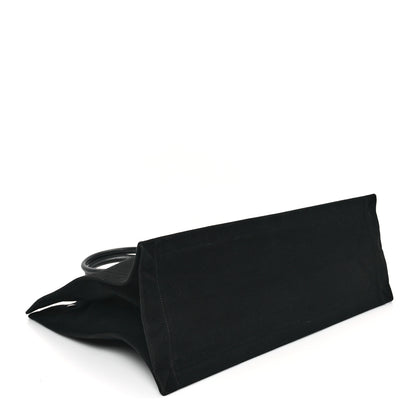 Saint Laurent Linen Calfskin Rive Gauche Tote Black 4 of 8