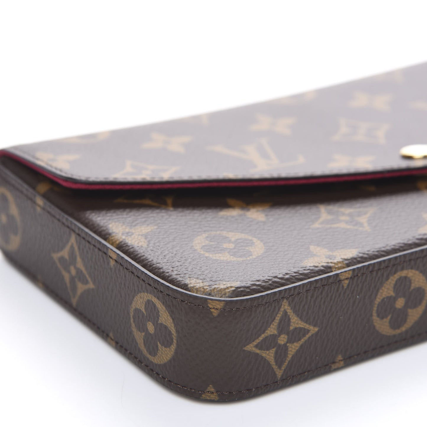 Monogram Pochette Felicie Chain Wallet Fuchsia
