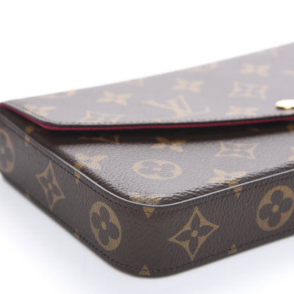 Louis Vuitton Monogram Pochette Felicie Chain Wallet Fuchsia 6 of 8