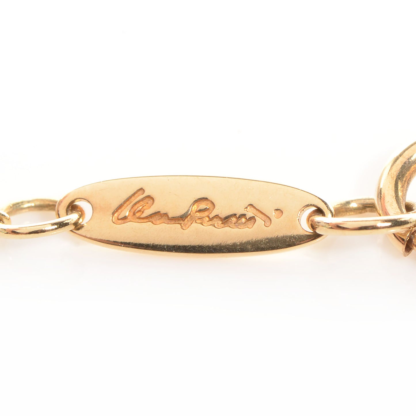 Elsa Peretti 18K Yellow Gold Small Open Heart Pendant Necklace