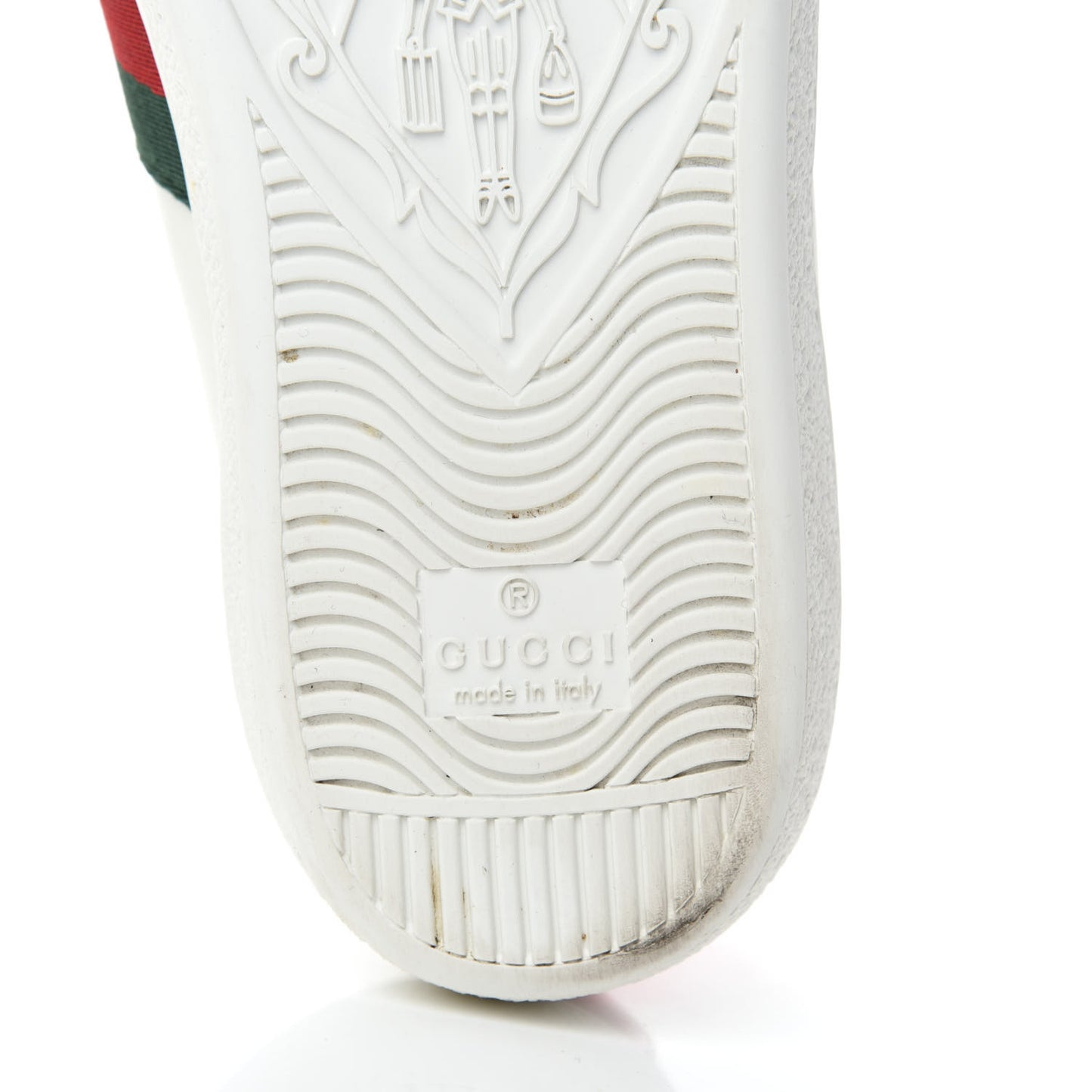 Calfskin Ayers Bee Embroidered Womens Ace Sneakers 35 White Green