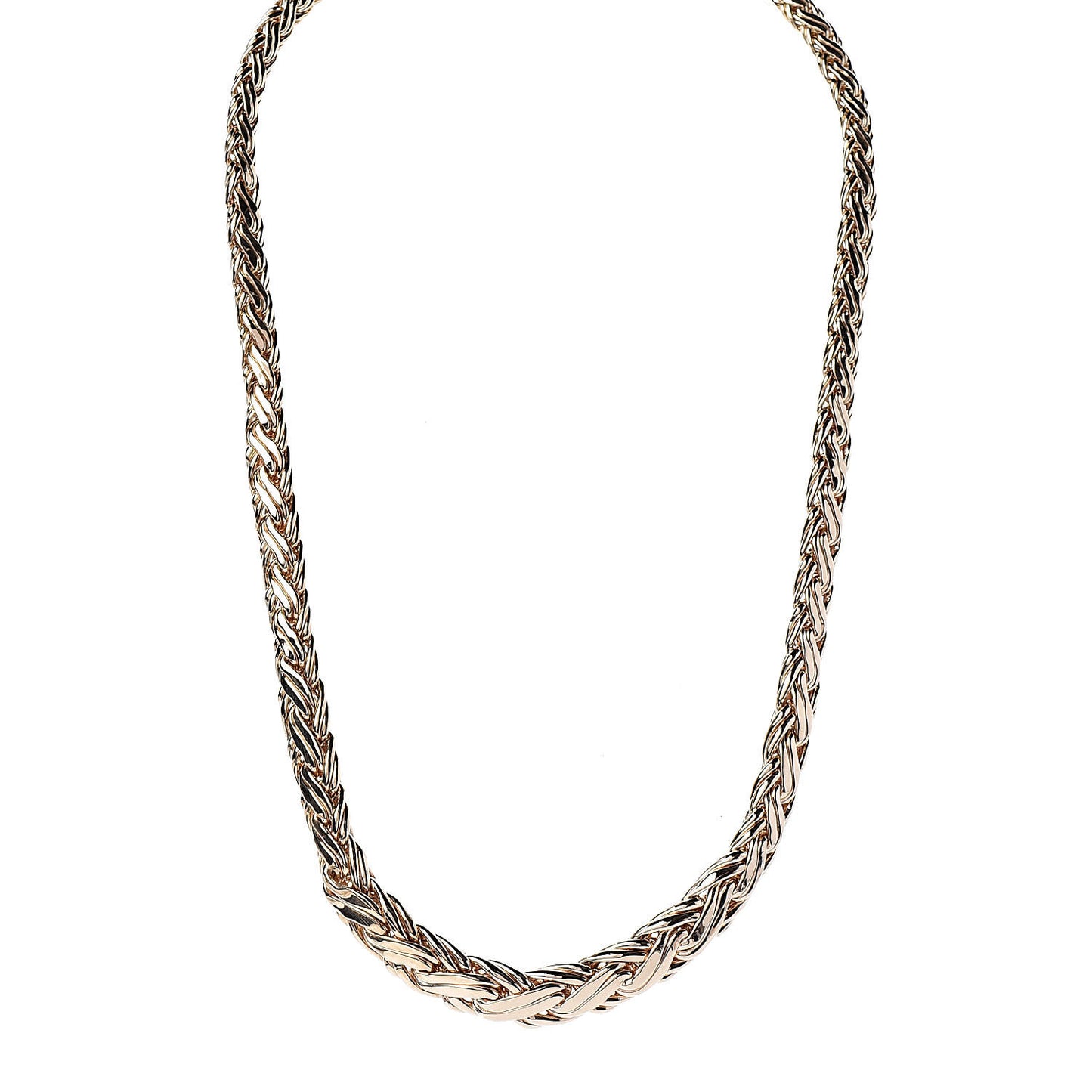 14K Yellow Gold Russian Weave Chain Necklace