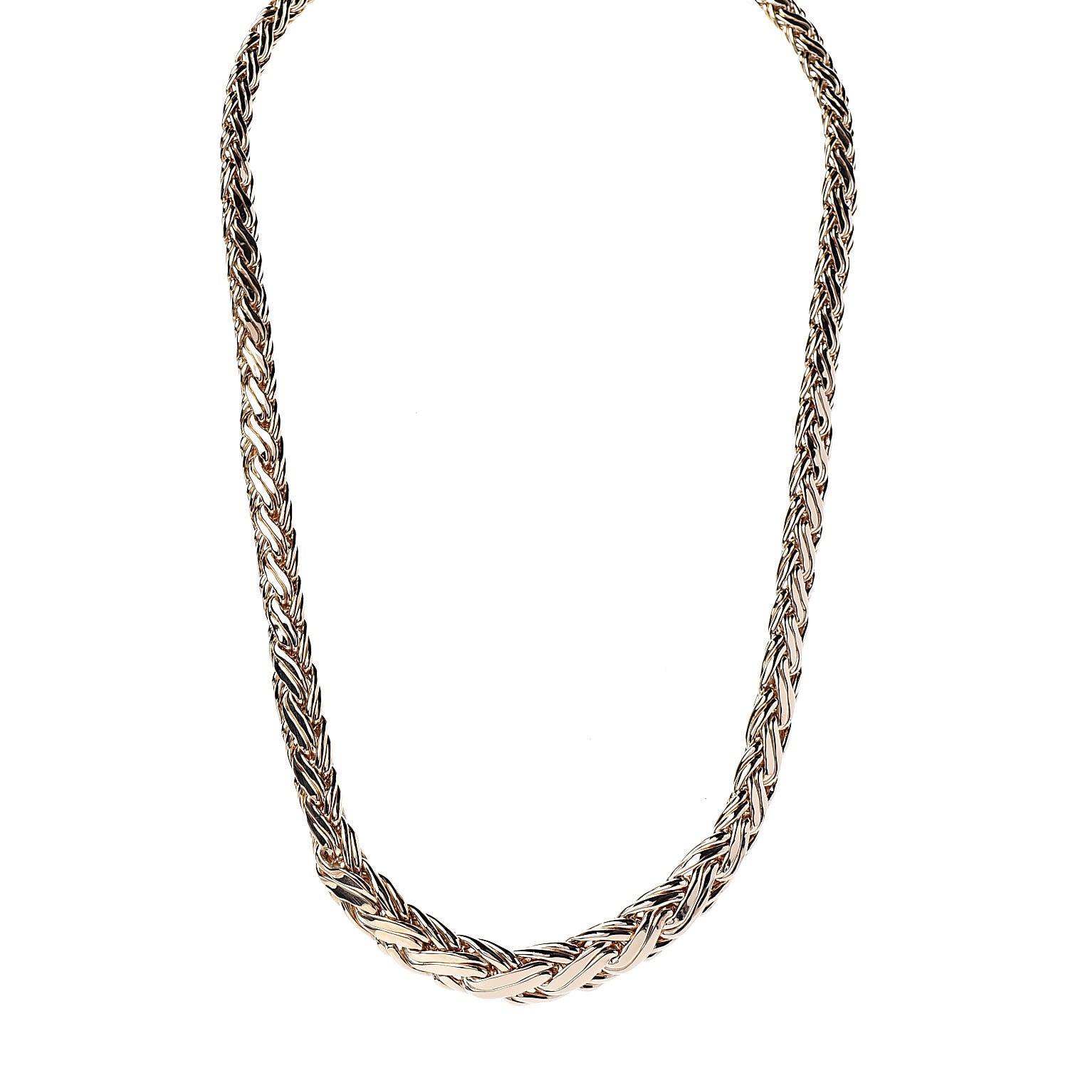 Tiffany 14K Yellow Gold Russian Weave Chain Necklace 1 of 4