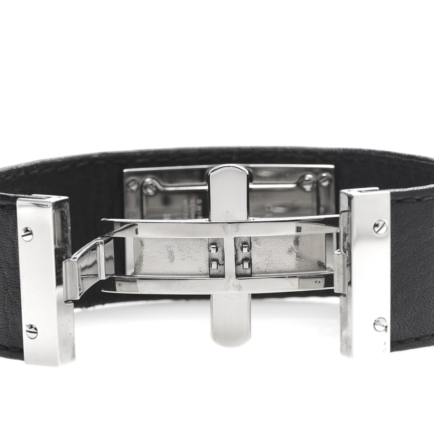 Stainless Steel Calfskin 18mm 7800S Quartz Watch Black