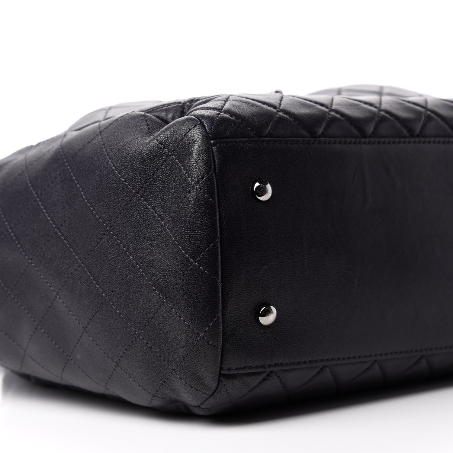 Chanel Lambskin Quilted Large Drawstring Shoulder Bag Purple 6 of 10