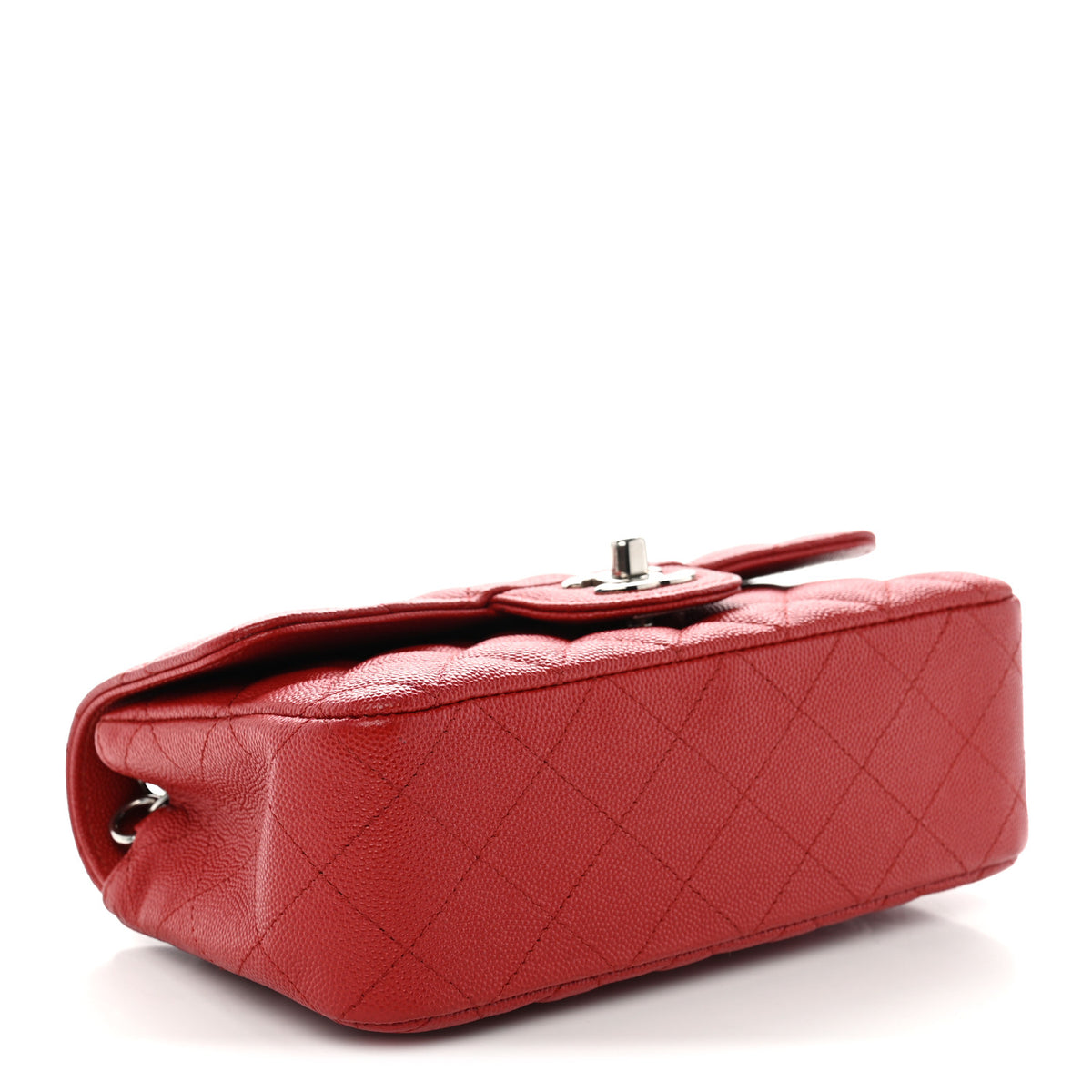 Chanel Caviar Quilted Mini Rectangular Flap Red 4 of 10