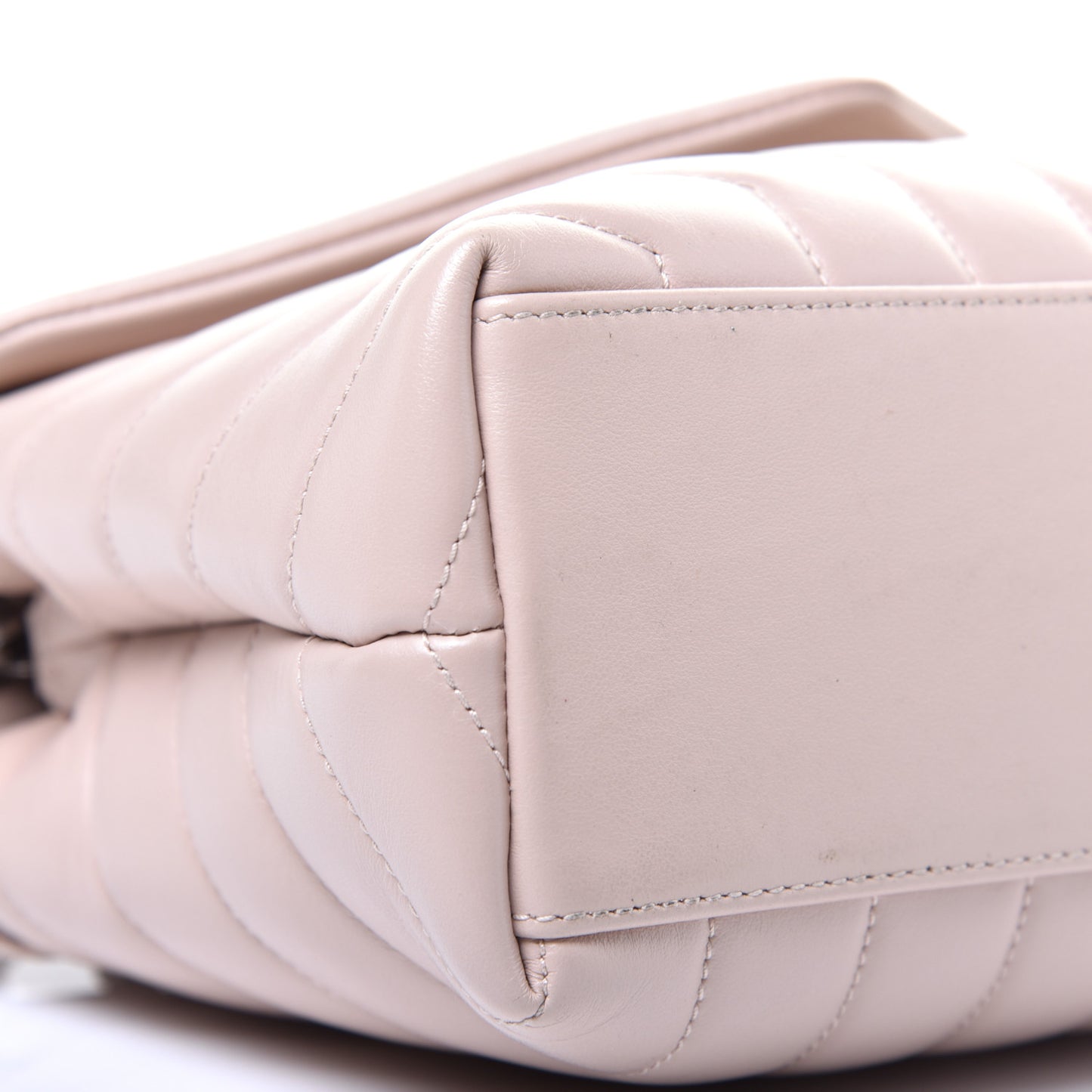 Calfskin Y Quilted Monogram Small Loulou Chain Satchel Rose Antic