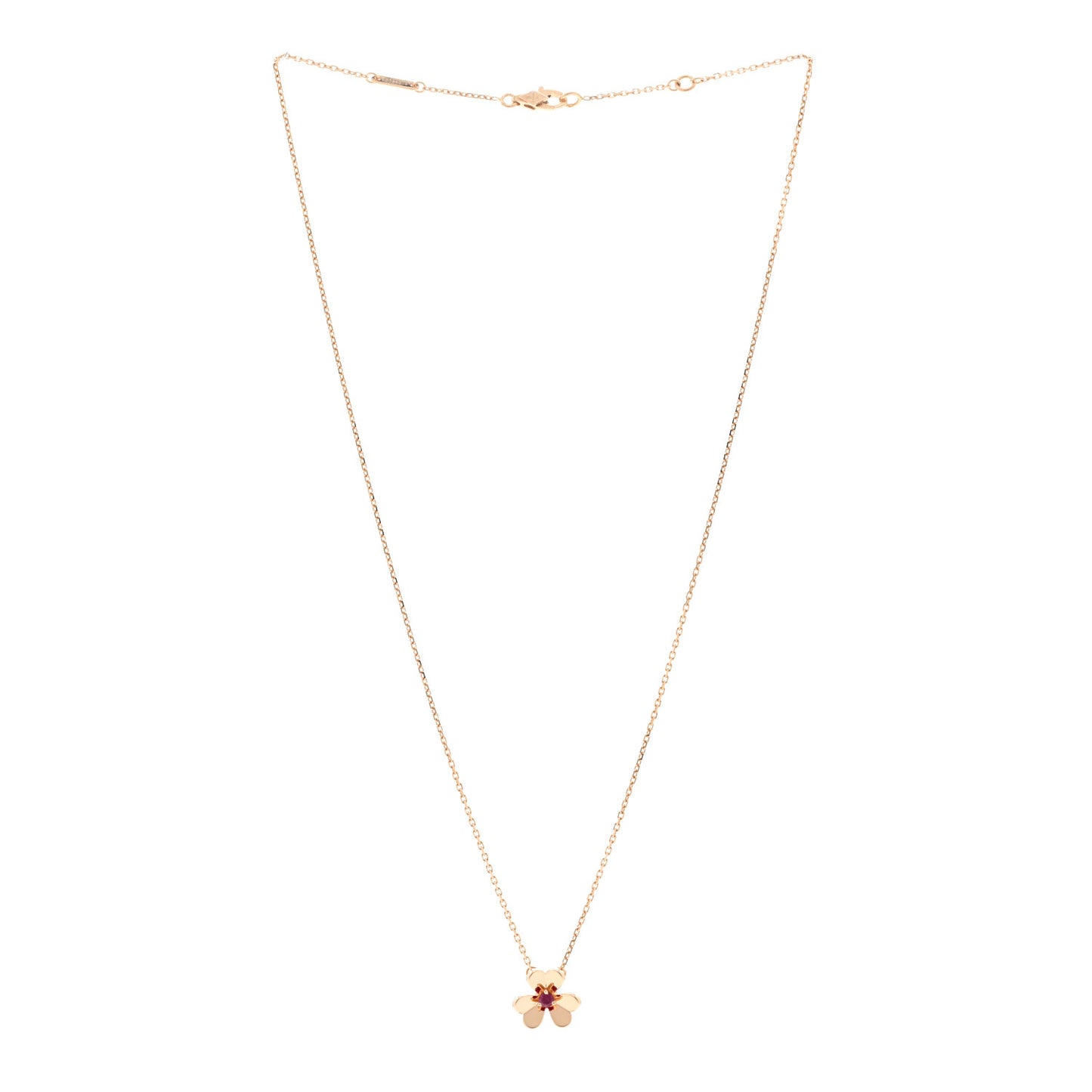 18K Rose Gold Ruby Mini Frivole Pendant Necklace