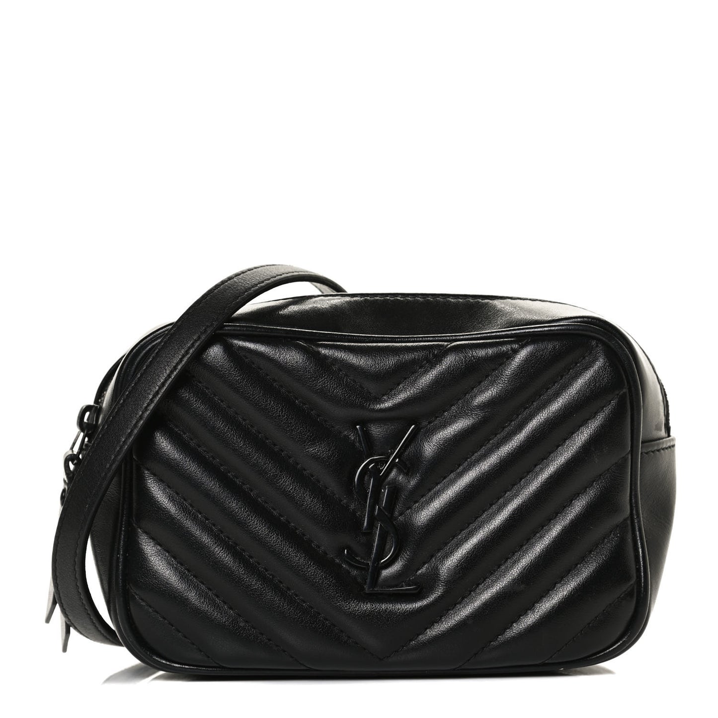 Calfskin Matelasse Monogram Lou Belt Bag Black