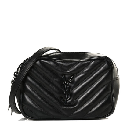 Saint Laurent Calfskin Matelasse Monogram Lou Belt Bag Black 2 of 15