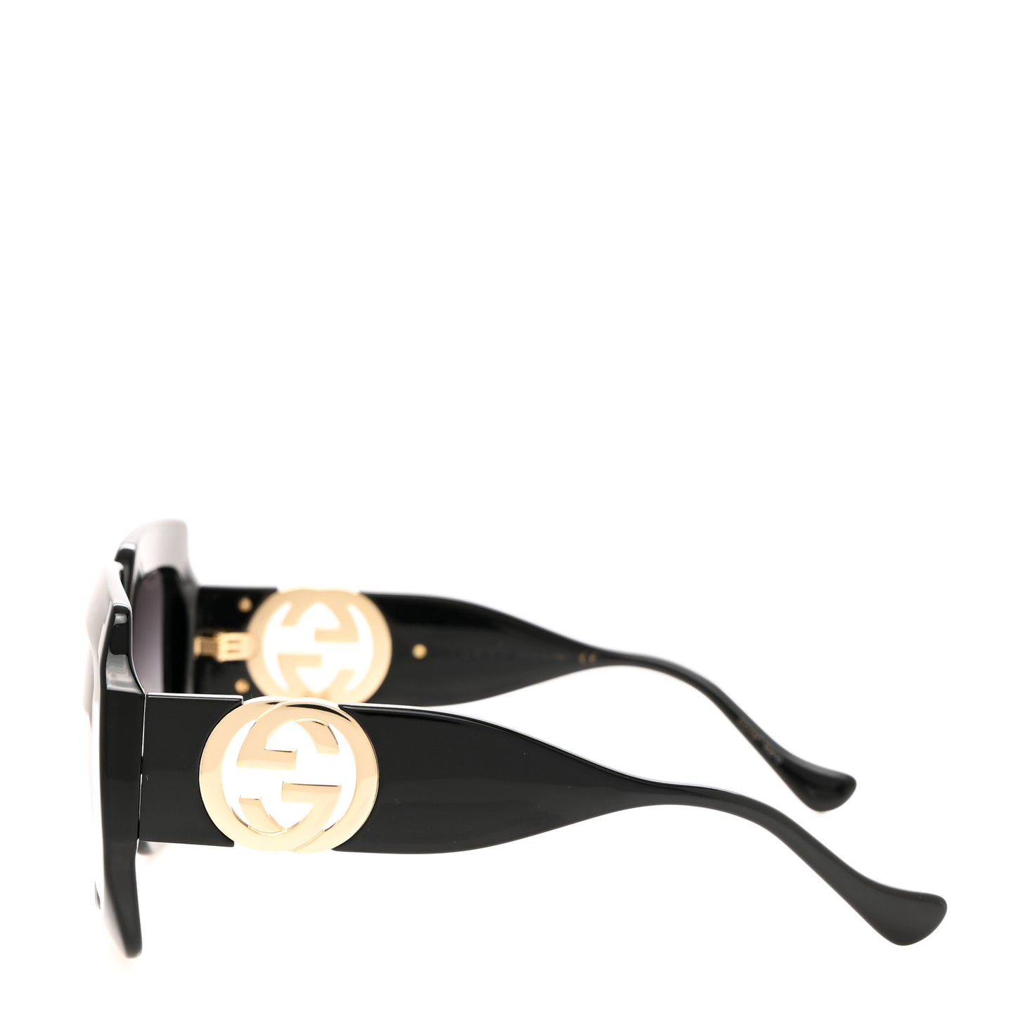 Acetate Square Frame Chain Sunglasses GG1022S Black