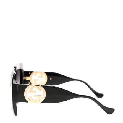 Gucci Acetate Square Frame Chain Sunglasses GG1022S Black 3 of 8