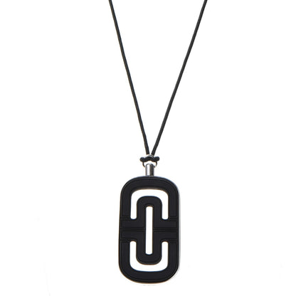 Bulgari Sterling Silver Resin Parentesi Pendant Necklace Black 1 of 8