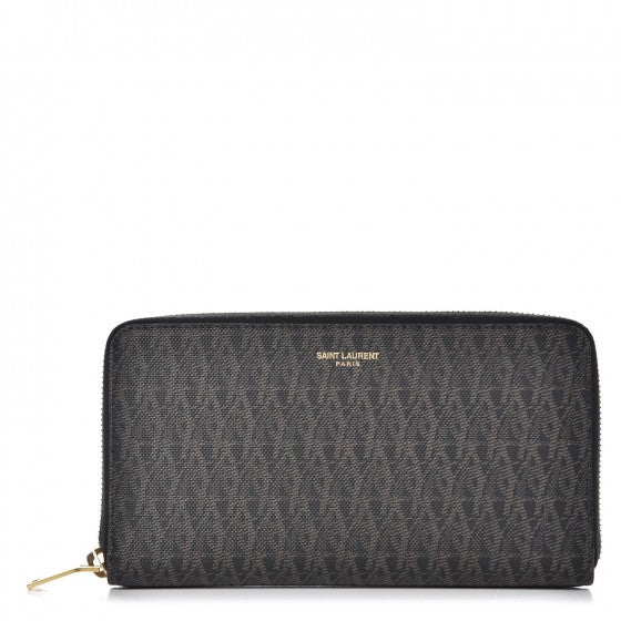 Toile Monogram Classic Zip Around Wallet Black