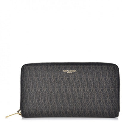 Saint Laurent Toile Monogram Classic Zip Around Wallet Black 1 of 7