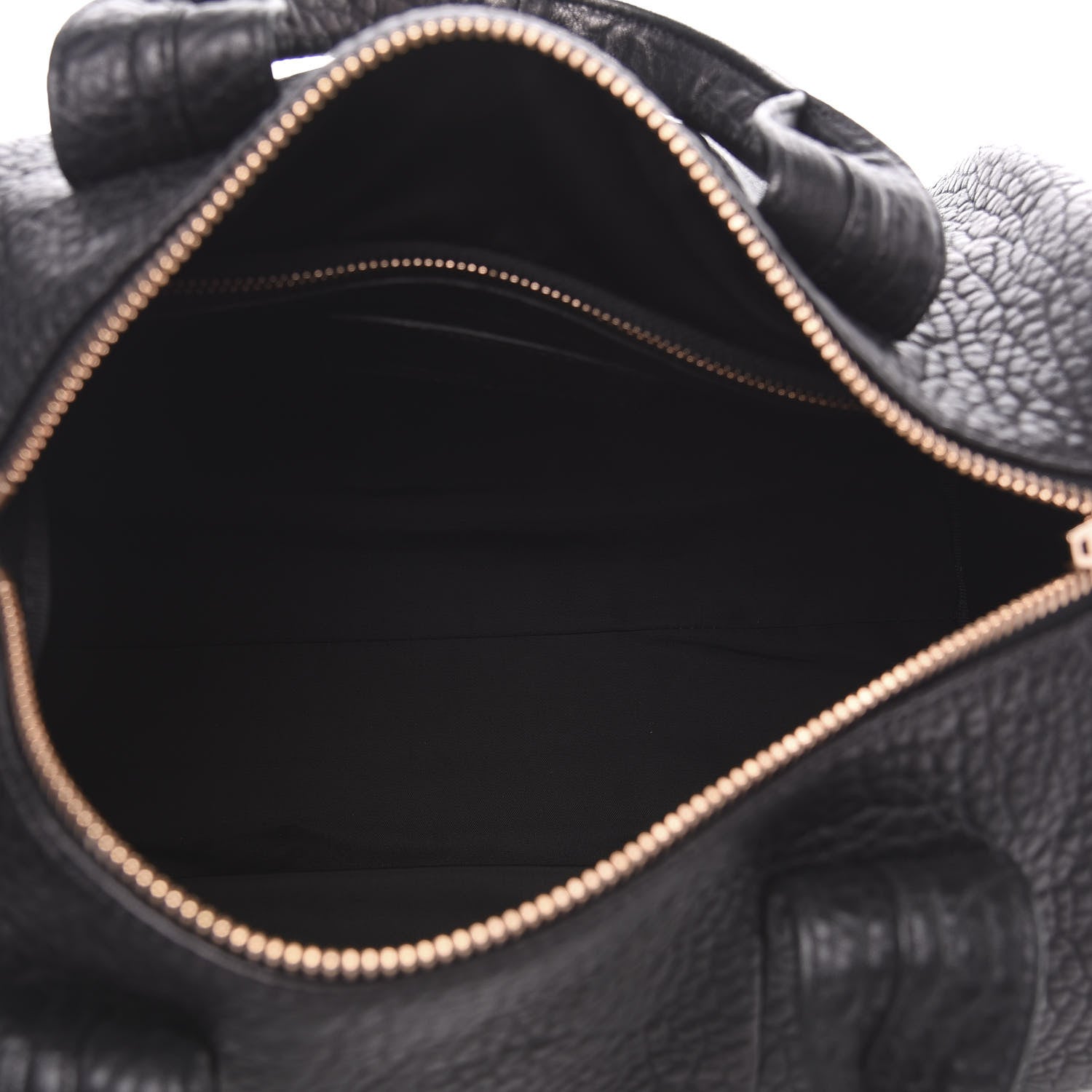 Alexander Wang Pebbled Lambskin Rocco Black Rose Gold Hardware 4 of 9