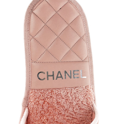Chanel Lambskin CC Flat Mules S Light Pink 7 of 9