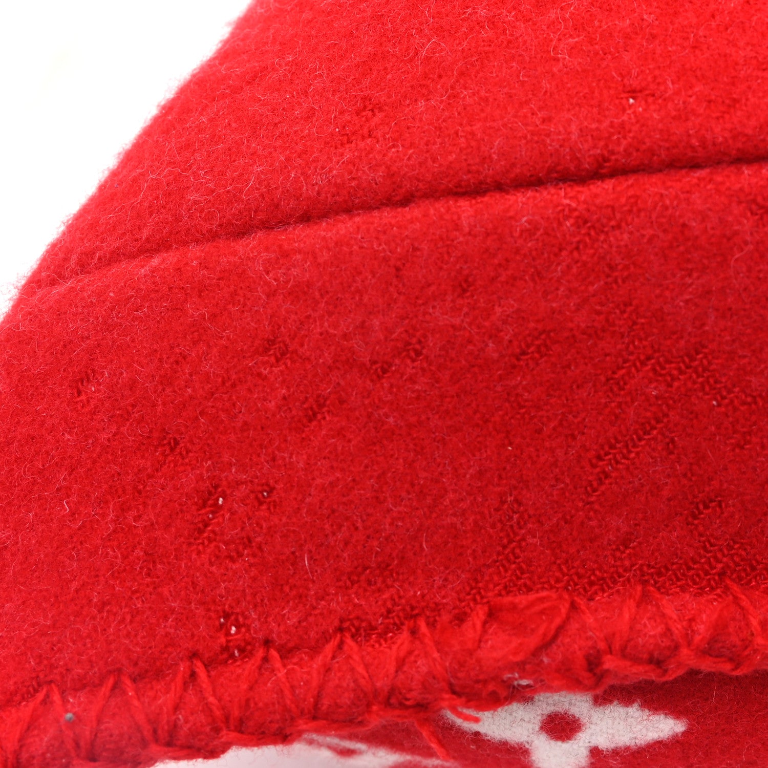 Louis Vuitton X SUPREME Wool Cashmere Cushion LV Pillow Red White 5 of 5