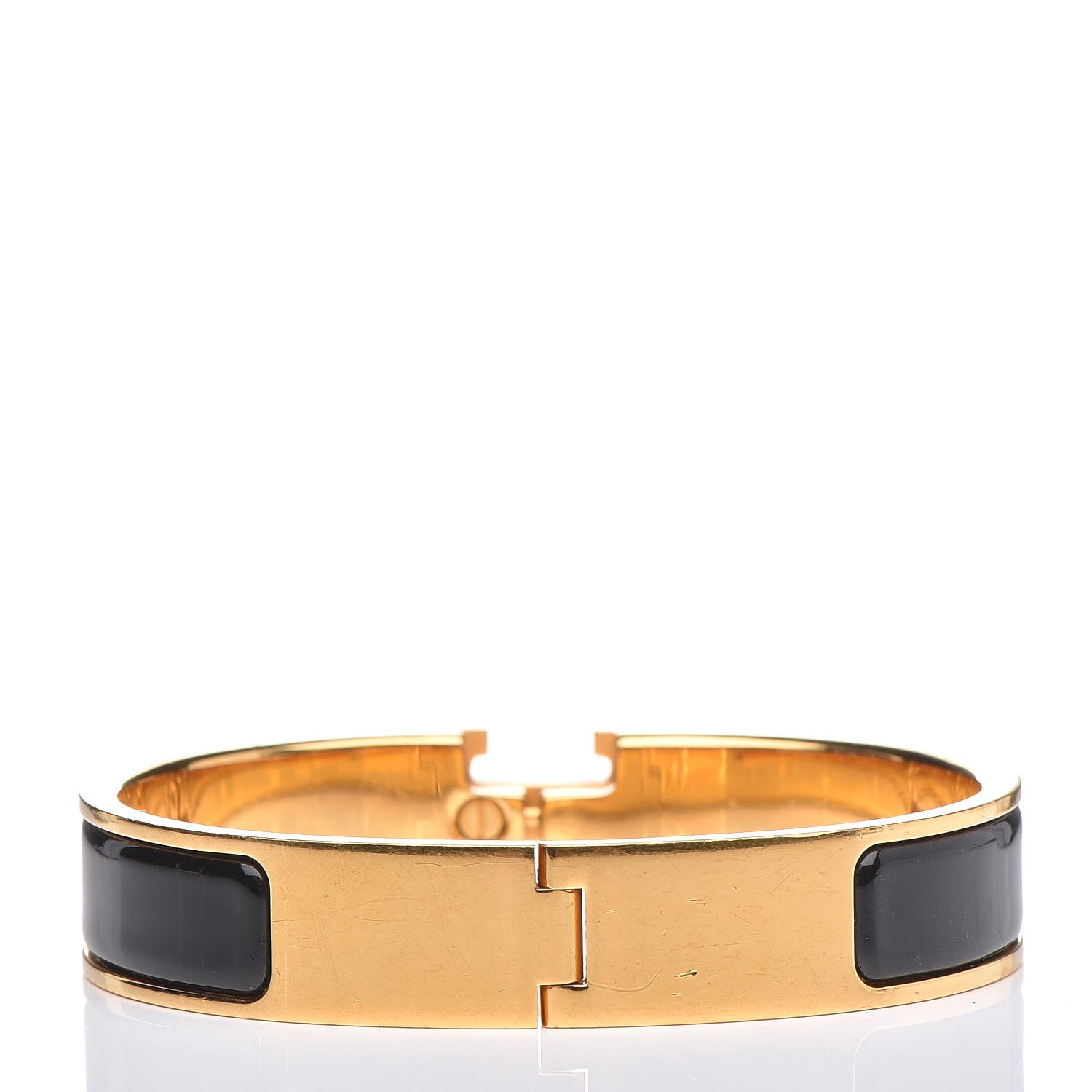 Hermes Enamel Narrow Clic Clac H Bracelet PM Black 3 of 4