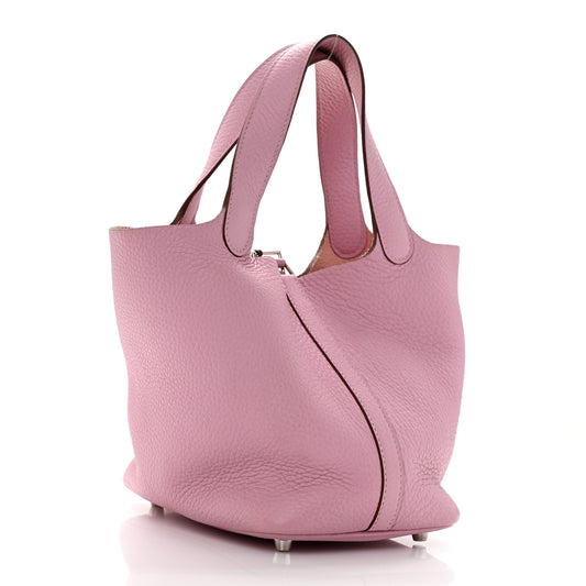 Taurillon Clemence Picotin Lock 18 PM Mauve Sylvestre
