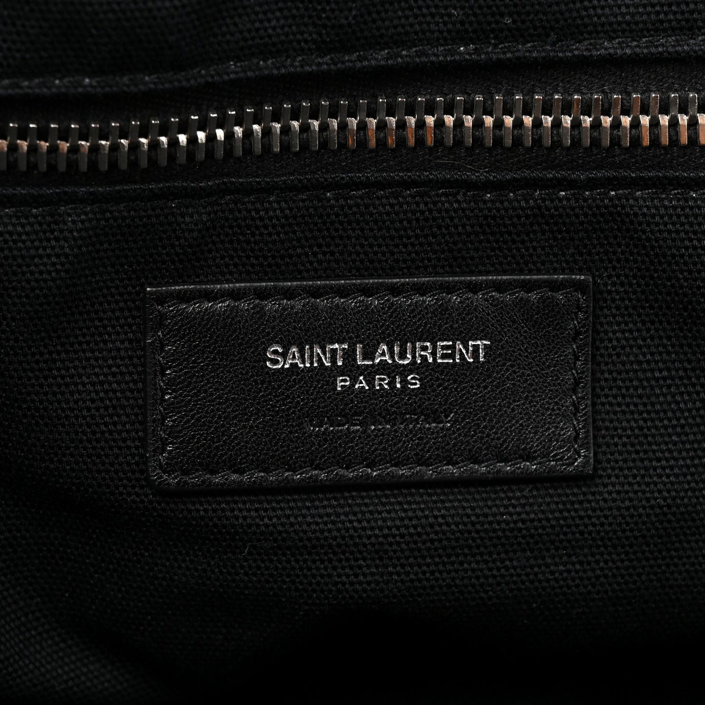 Canvas Calfskin Embossed Large Convertible ID Bag Black