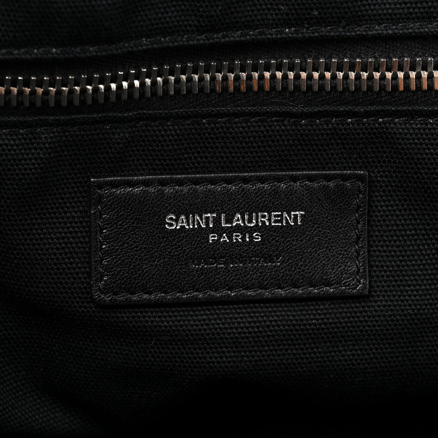 Saint Laurent Canvas Calfskin Embossed Large Convertible ID Bag Black 5 of 11