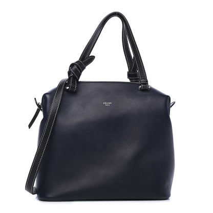 Celine Lambskin Small Soft Cube Satchel Navy 1 of 4