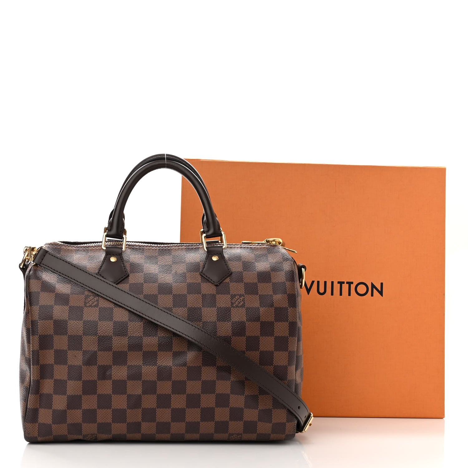 Louis Vuitton Damier Ebene Speedy Bandouliere 30 10 of 10