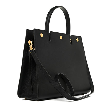 Burberry Grainy Calfskin Small Title Bag Black 3 of 13