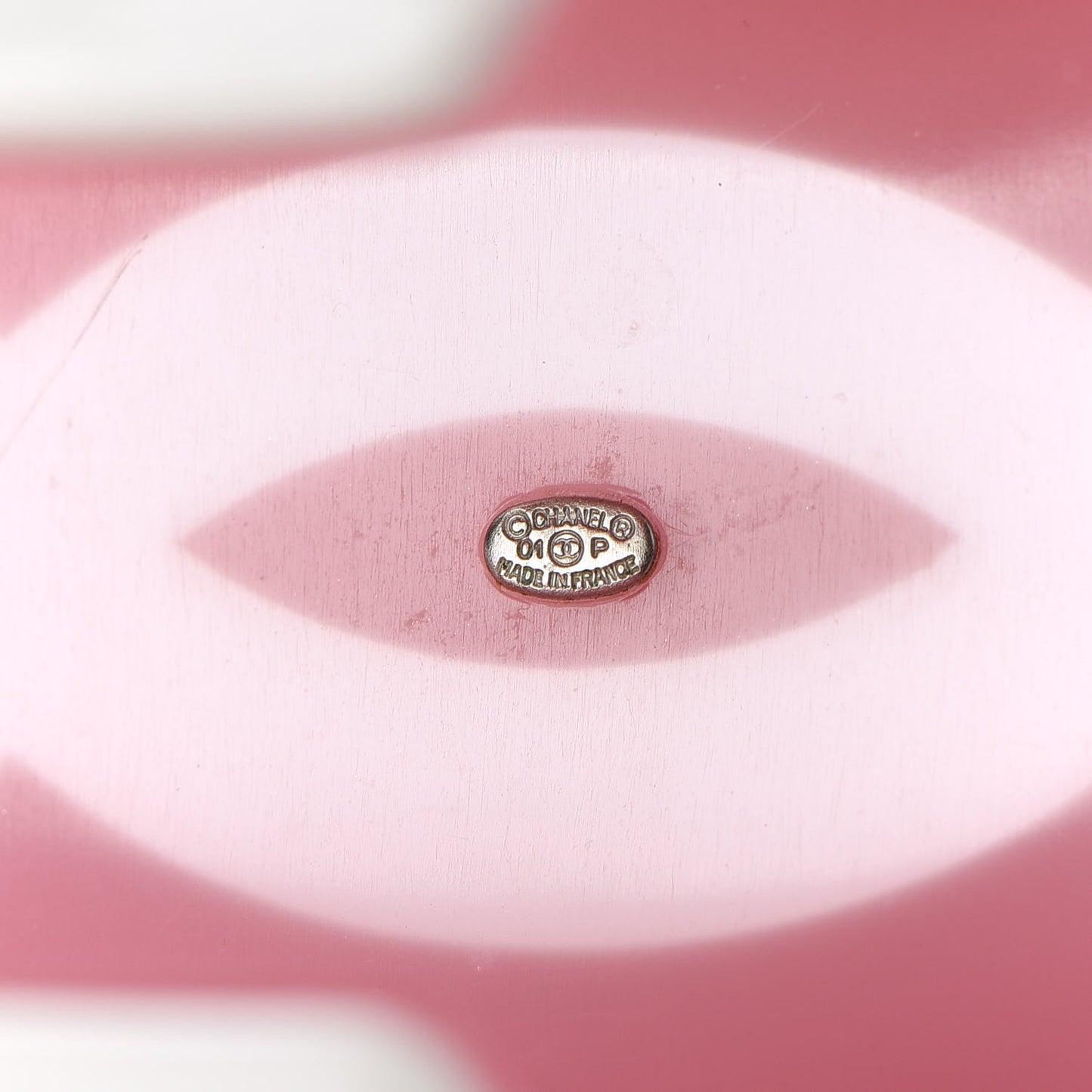 Resin CC Wide Cuff White Pink