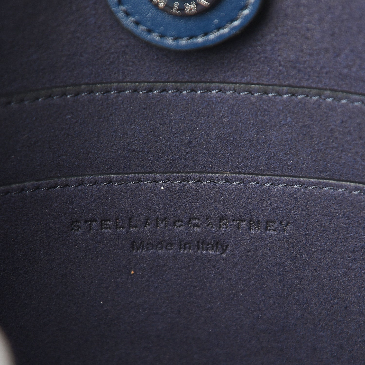 Stella McCartney Eco Alter Nappa Perforated Logo Crossbody Navy 5 of 8