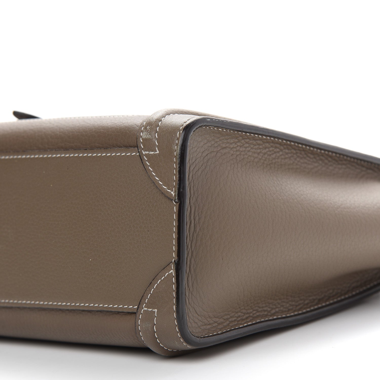 Celine Drummed Calfskin Nano Luggage Souris 10 of 20