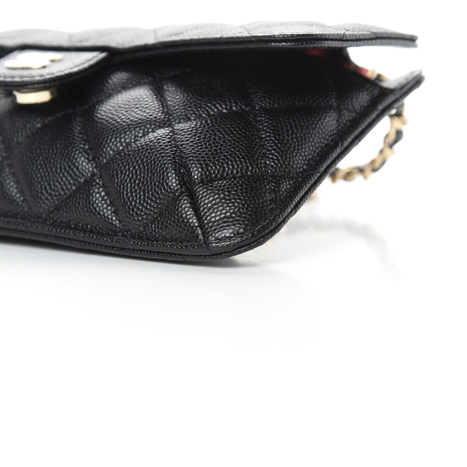 Chanel Caviar Fabric Quilted Foldable Tote With Chain Black Multicolor 17 of 18