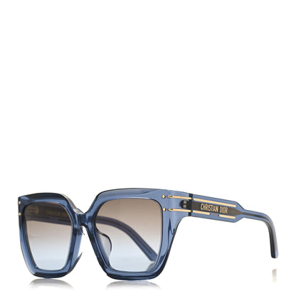 Christian Dior Acetate Diorsignature S10F Square Sunglasses Transparent Blue 1 of 8