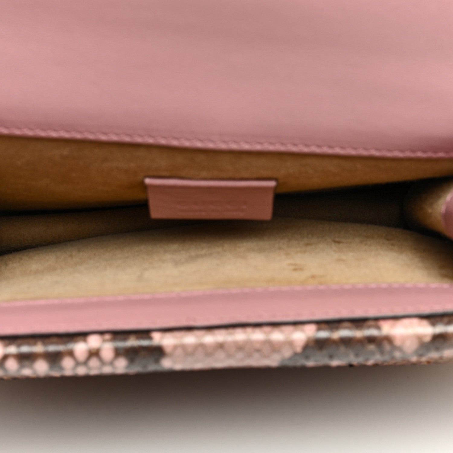 Gucci SnakeskinCrystal Mini Dionysus Shoulder Bag Pastel Pink 5 of 10
