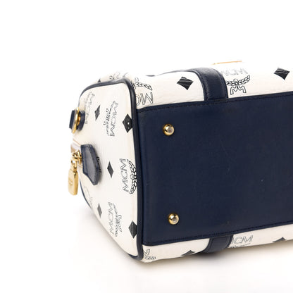 MCM Visetos Boston Satchel Satchel White 10 of 11