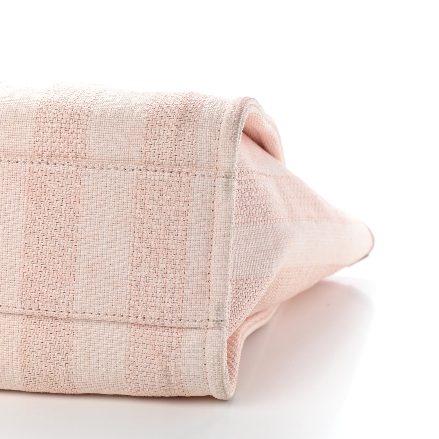 Mixed Fibers Striped Small Deauville Tote Light Pink