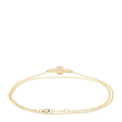 Tiffany 18K Yellow Gold T Double Chain Bracelet 2 of 3
