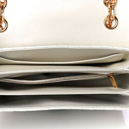 Celine Calfskin Quilted Medium C Bag White 8 of 14