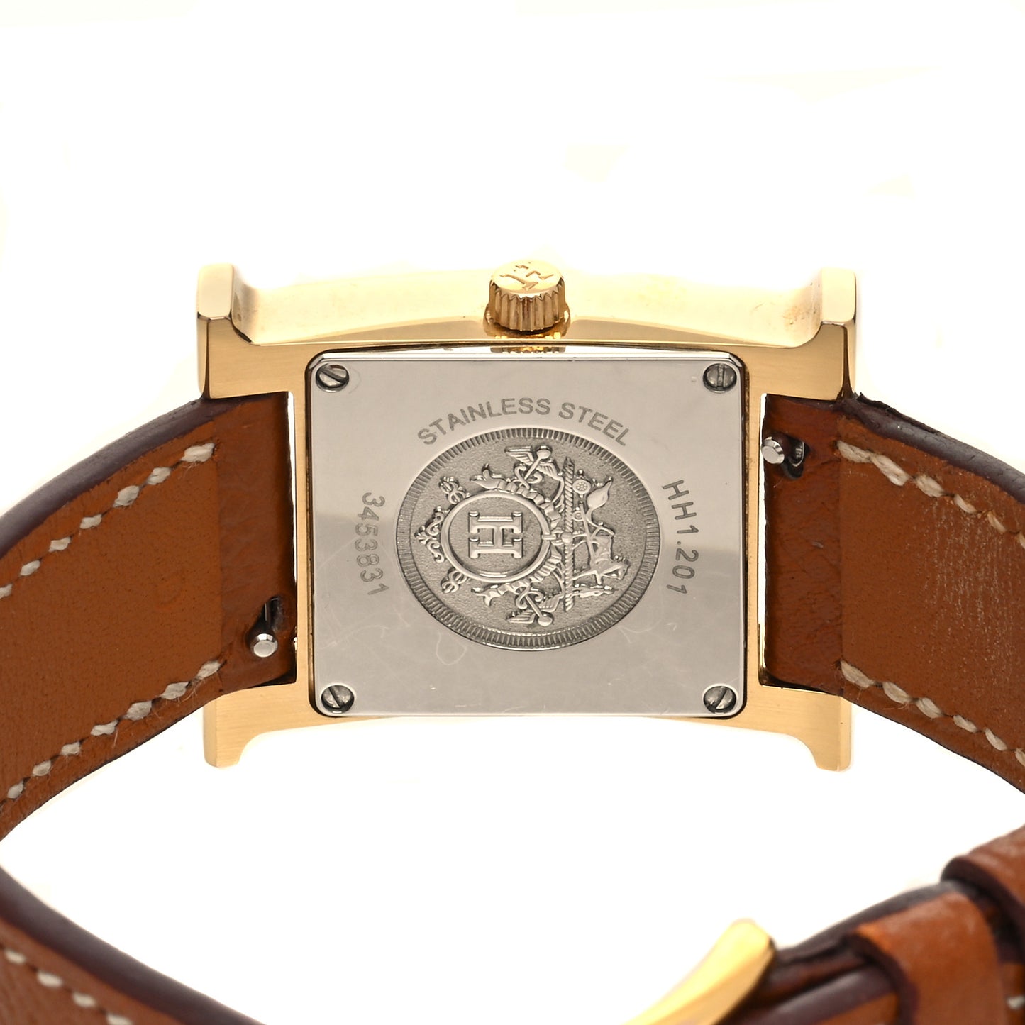 Stainless Steel Epsom 21mm Heure H Hour Quartz Watch Gold