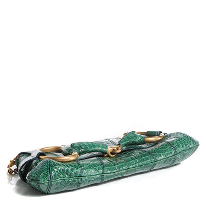 Gucci Alligator Horsebit Clutch Green 4 of 7