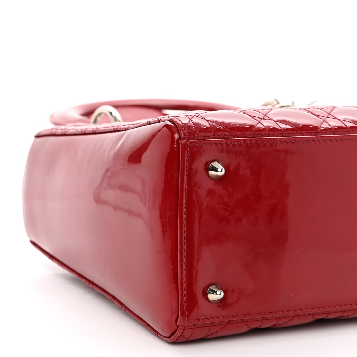 Patent Cannage Medium Lady Dior Red