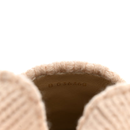 Chanel Knitted Wool Lambskin Chain CC Espadrilles 38 Beige Black 9 of 10
