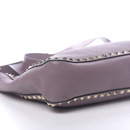 Valentino Garavani Pebbled Calfskin Small Rockstud Flip-Lock Messenger Bag Dark Mauve 6 of 9